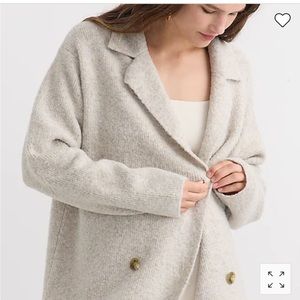 Wool-bouclé double-breasted sweater-blazer Sz M